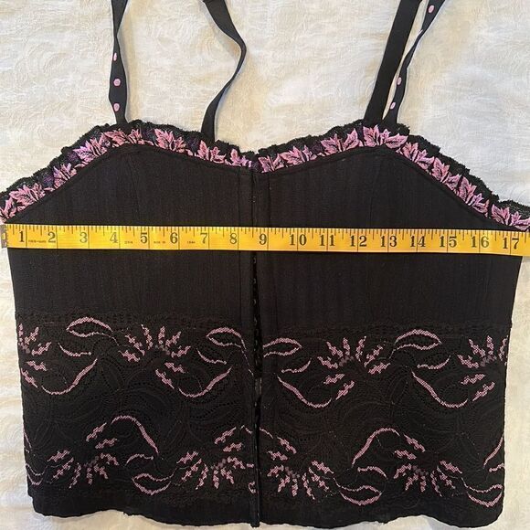 Cacique Corset Bustier Black Pink Size 14/16 Lingerie - Picture 2 of 11